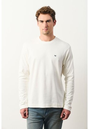 Camiseta Tejida Manga Larga Para Hombre Sabina Camiseta Tejida Manga Larga Para Hombre Sabina Blanco L VÉLEZ
