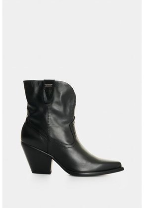 Botin Texano En Cuero Para Mujer Isla Botin Texano En Cuero Para Mujer Isla Negro 41 VÉLEZ