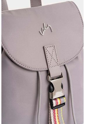 Morral Elora En Lona Y Cuero Para Mujer Detalle Contraste Morral Elora En Lona Y Cuero Para Mujer Detalle Contraste Gris VÉLEZ