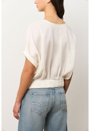 Camisa Manga Corta Para Mujer Sereno Camisa Manga Corta Para Mujer Sereno Crema S VÉLEZ