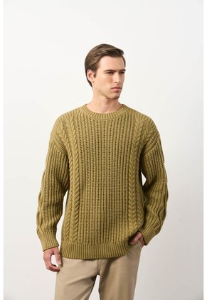 Sweater Tejido Para Hombre Raices Sweater Tejido Para Hombre Raices Verde Oliva S VÉLEZ