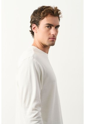 Camiseta Tejida Manga Larga Para Hombre Sabina Camiseta Tejida Manga Larga Para Hombre Sabina Blanco L VÉLEZ