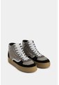Tenis Tipo Bota Magena De Cuero Para Mujer Acabado Vintage Tenis Tipo Bota Magena De Cuero Para Mujer Acabado Vintage Negro 36 VÉLEZ de Vélez
