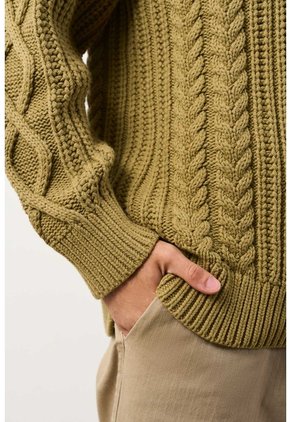 Sweater Tejido Para Hombre Raices Sweater Tejido Para Hombre Raices Verde Oliva S VÉLEZ