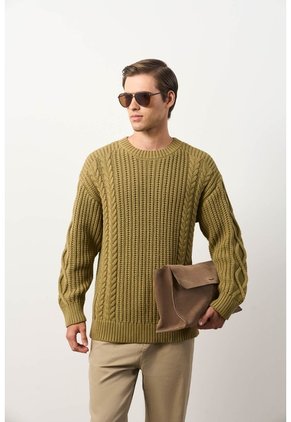 Sweater Tejido Para Hombre Raices Sweater Tejido Para Hombre Raices Verde Oliva S VÉLEZ