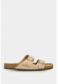 Sandalia Plana Pilos De Cuero Para Mujer Suela Corcho Sandalia Plana Pilos De Cuero Para Mujer Suela Corcho Beige 35 VÉLEZ de Vélez