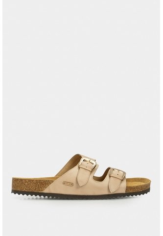 Sandalia Plana Pilos De Cuero Para Mujer Suela Corcho Sandalia Plana Pilos De Cuero Para Mujer Suela Corcho Beige 35 VÉLEZ Vélez