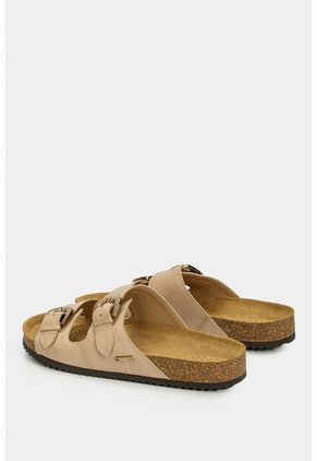 Sandalia Plana Pilos De Cuero Para Mujer Suela Corcho Sandalia Plana Pilos De Cuero Para Mujer Suela Corcho Beige 35 VÉLEZ