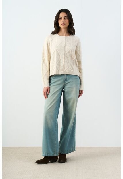 Cardigan Tejido Con Lúrex Para Mujer Soren Cardigan Tejido Con Lúrex Para Mujer Soren Crema XS VÉLEZ