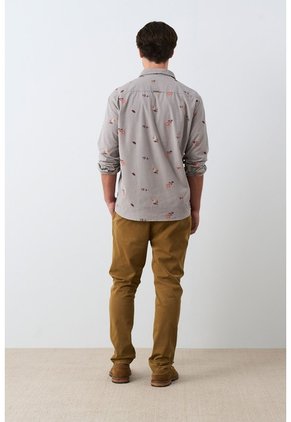 Camisa Lyra 2 Manga Larga Para Hombre Semi Fitted Camisa Lyra 2 Manga Larga Para Hombre Semi Fitted Gris XXL VÉLEZ