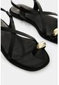 Sandalia Plana De Cuero Para Mujer Kira Sandalia Plana De Cuero Para Mujer Kira Negro 41 VÉLEZ de Vélez