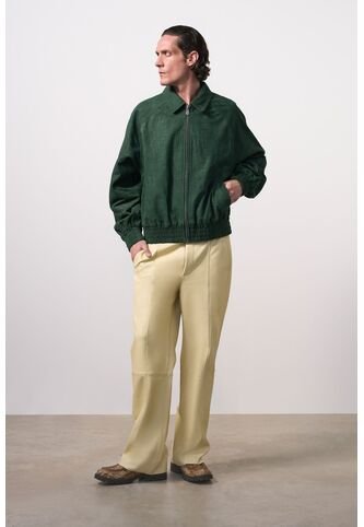 Chaqueta Bomber En Gamuza Croco Para Hombre Chaqueta Bomber En Gamuza Croco Para Hombre Verde Oliva XXL VÉLEZ Vélez