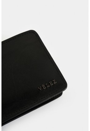 Billetera Oasis De Cuero Para Hombre Detalle Contraste Billetera Oasis De Cuero Para Hombre Detalle Contraste Negro VÉLEZ