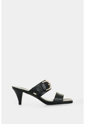 Sandalia Tacón En Cuero Para Mujer Ikal Sandalia Tacón En Cuero Para Mujer Ikal Negro 41 VÉLEZ