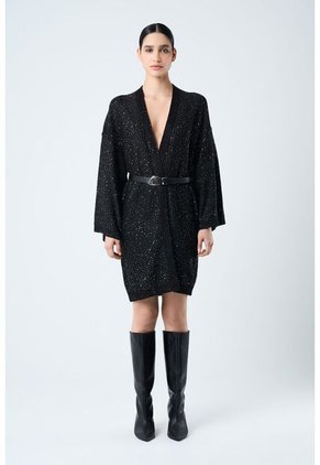 Cardigan Antares Para Mujer Tejido Cardigan Antares Para Mujer Tejido Negro M VÉLEZ