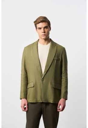 Blazer En Lino Para Hombre Napoles Blazer En Lino Para Hombre Napoles Verde Oliva XS VÉLEZ