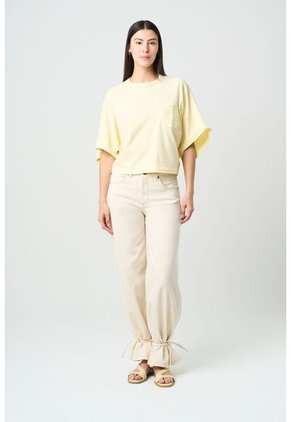 Camiseta Ópalo Para Mujer Manga Ranglan Camiseta Ópalo Para Mujer Manga Ranglan Amarillo XL VÉLEZ