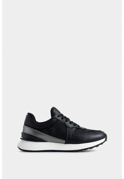 Tenis Jacinto De Cuero Y Lona Para Mujer Monogram Tenis Jacinto De Cuero Y Lona Para Mujer Monogram Negro 38 VÉLEZ