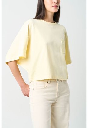Camiseta Ópalo Para Mujer Manga Ranglan Camiseta Ópalo Para Mujer Manga Ranglan Amarillo XL VÉLEZ