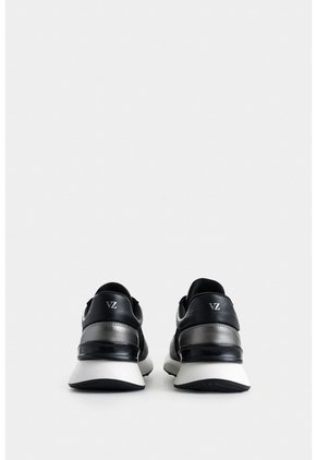 Tenis Jacinto De Cuero Y Lona Para Mujer Monogram Tenis Jacinto De Cuero Y Lona Para Mujer Monogram Negro 38 VÉLEZ