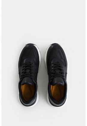 Tenis Jacinto De Cuero Y Lona Para Mujer Monogram Tenis Jacinto De Cuero Y Lona Para Mujer Monogram Negro 38 VÉLEZ