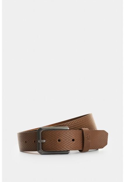 Cinturón Unifaz De Cuero Grabado Para Hombre Loa Cinturón Unifaz De Cuero Grabado Para Hombre Loa Miel 42 VÉLEZ