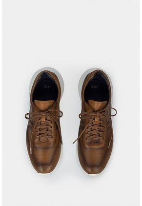 Tenis Ginger De Cuero Para Hombre Suela Deportiva Tenis Ginger De Cuero Para Hombre Suela Deportiva Miel 41 Vélez