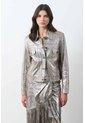 Chaqueta Trucker De Cuero Gamuzado Para Mujer Glass Chaqueta Trucker De Cuero Gamuzado Para Mujer Glass Plata L VÉLEZ de Vélez