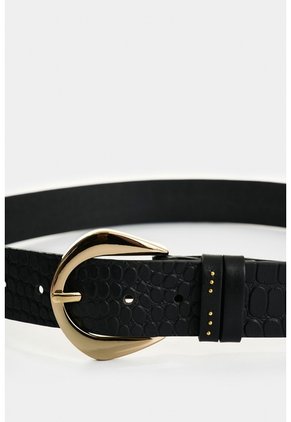 Cinturón Unifaz De Cuero Para Mujer Astra Cinturón Unifaz De Cuero Para Mujer Astra Negro L VÉLEZ