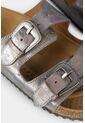 Sandalias Planas De Cuero Folia Para Mujer Hebillas Tipo Concho Sandalias Planas De Cuero Folia Para Mujer Hebillas Tipo Concho Gris Pistola 37 Vélez de Vélez