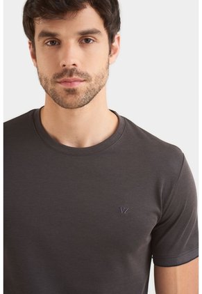 Camiseta Micropima Arizona Para Hombre Semi Ajustada Camiseta Micropima Arizona Para Hombre Semi Ajustada Negro M VÉLEZ
