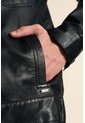 Chaqueta Trucker Paraná De Cuero Para Hombre Corte Clásico Chaqueta Trucker Paraná De Cuero Para Hombre Corte Clásico Negro XX VÉLEZ de Vélez