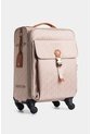 Maleta De Viaje Bloom En Jacquard Para Mujer Apliques Cuero Maleta De Viaje Bloom En Jacquard Para Mujer Apliques Cuero Beige VÉLEZ de Vélez