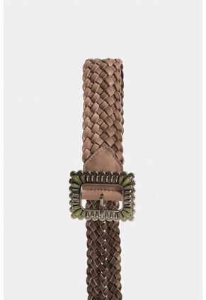 Fajón Unifaz Zermatt De Cuero Liso Para Mujer Tira Trenzada Fajón Unifaz Zermatt De Cuero Liso Para Mujer Tira Trenzada Arena M VÉLEZ