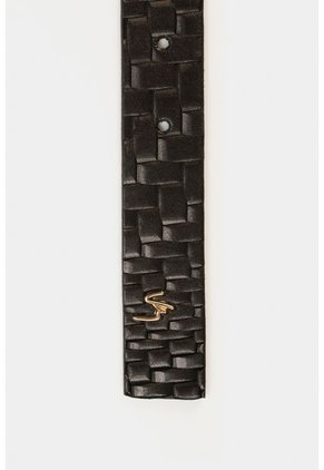 Cinturón Unifaz Butan De Cuero Textura Artesanal Negro Cinturón Unifaz Butan De Cuero Textura Artesanal Negro M VÉLEZ