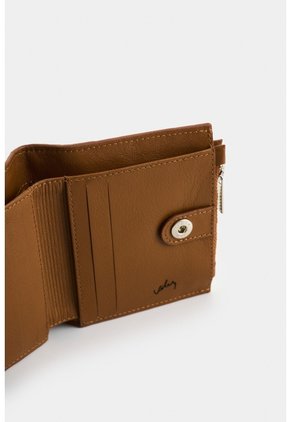 Billetera De Cuero Grabado Para Mujer Golden Billetera De Cuero Grabado Para Mujer Golden Miel VÉLEZ