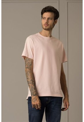Camiseta Perú Cuello Redondo Para Hombre Basica Jersey Rosado