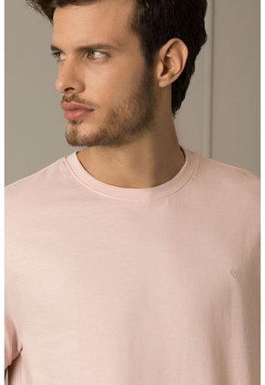 Camiseta Perú Cuello Redondo Para Hombre Basica Jersey Rosado