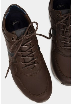 Tenis Romeo De Cuero Para Hombre Efecto Envejecido Cafe Tenis Romeo De Cuero Para Hombre Efecto Envejecido Cafe 38 VÉLEZ