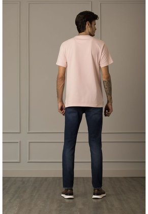 Camiseta Perú Cuello Redondo Para Hombre Basica Jersey Rosado