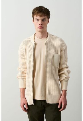 Sweater Tejido Para Hombre Hazel Sweater Tejido Para Hombre Hazel Crema S VÉLEZ