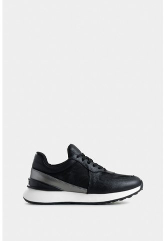 Tenis Jacinto De Cuero Y Lona Para Mujer Monogram Tenis Jacinto De Cuero Y Lona Para Mujer Monogram Negro 37 VÉLEZ Vélez