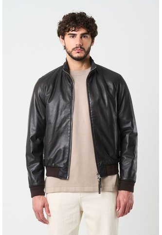 Chaqueta Clásica Doble Faz De Cuero Para Hombre Luminia Chaqueta Clásica Doble Faz De Cuero Para Hombre Luminia Cafe L VÉLEZ Vélez