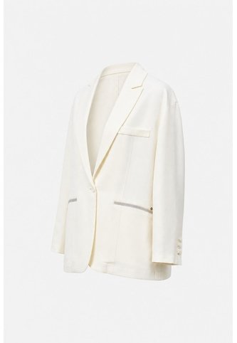 Blazer En Tejido Plano Para Mujer Tika Blazer En Tejido Plano Para Mujer Tika Crema L VÉLEZ Vélez