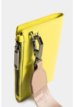 Billetera Olivia De Cuero Para Mujer Con Manija Removible Billetera Olivia De Cuero Para Mujer Con Manija Removible Verde Limon Vélez