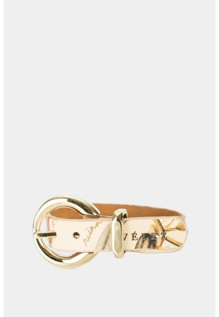 Manilla Florentina De Cuero Para Mujer Hebilla Y Pasador Metálicos