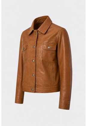 Chaqueta Kalahari De Cuero Para Mujer Silueta Trucker Chaqueta Kalahari De Cuero Para Mujer Silueta Trucker Miel XXL VÉLEZ