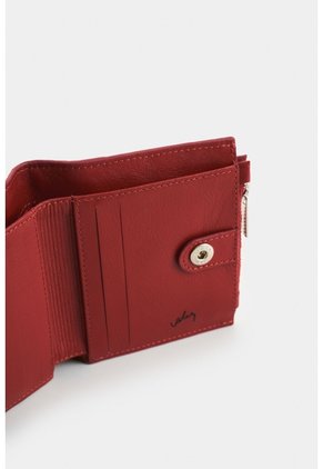 Billetera De Cuero Grabado Para Mujer Golden Billetera De Cuero Grabado Para Mujer Golden Rojo VÉLEZ