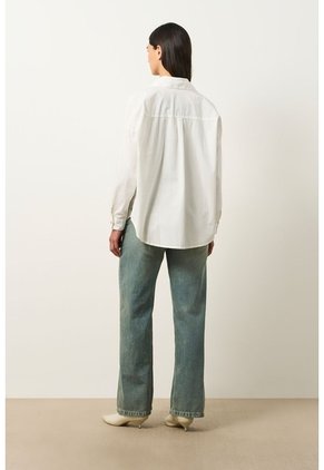Camisa Manga Larga Oversized Para Mujer Claire Camisa Manga Larga Oversized Para Mujer Claire Blanco XL VÉLEZ