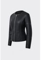 Chaqueta De Cuero Tejido Para Mujer Woven Chaqueta De Cuero Tejido Para Mujer Woven Negro XXL VÉLEZ de Vélez